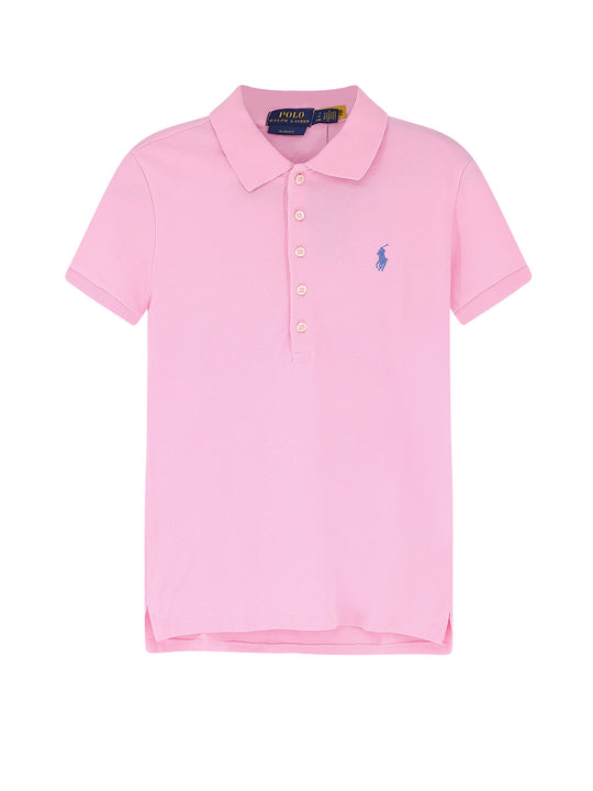 Cotton Blend Polo With Embroidered Logo