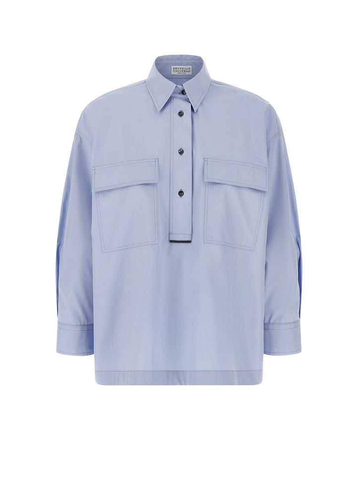 Brunello Cucinelli Shirts - Blue and green | d3de273b72800eb79518a66bd3bfb5da6d0ef807