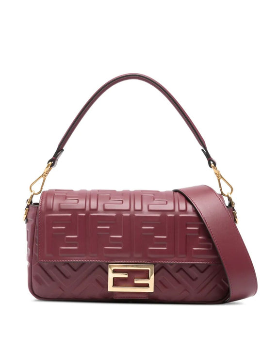 Medium Baguette Bag With Embossed Ff Motif