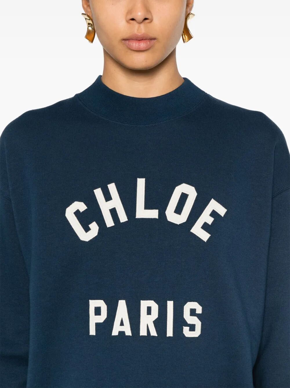 ChloÉ Round neck - Blue | 9108b09f2b7247bc358bf08b825322a5bc0a6777