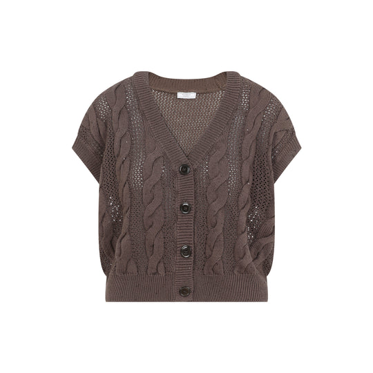 V Neck Brown
