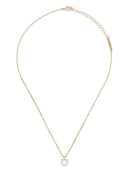 Crystal-Embellished Gancini Necklace