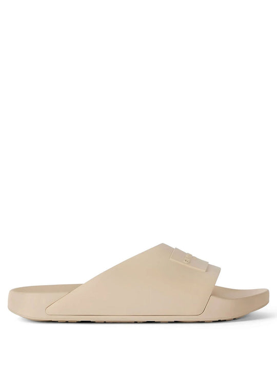 Label Slide Mules In Rubber