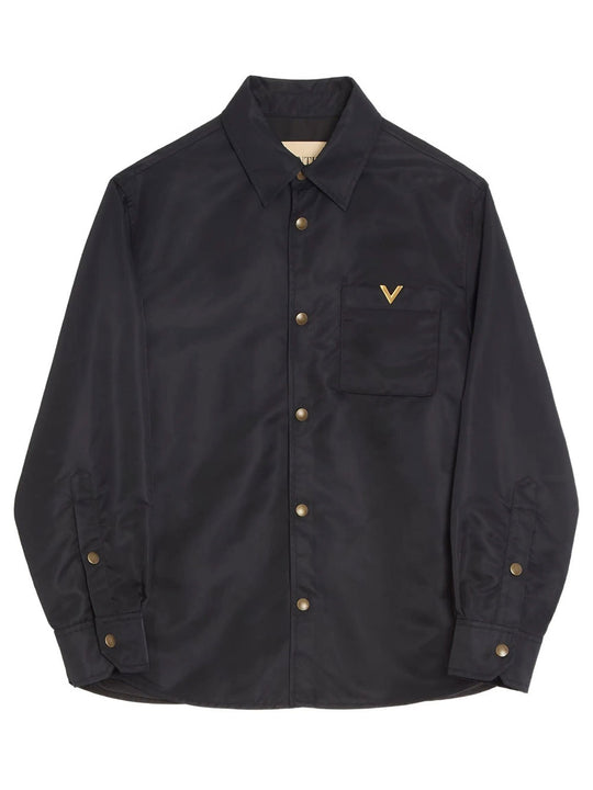 Valentino Nylon Shirt Jacket With Vgold