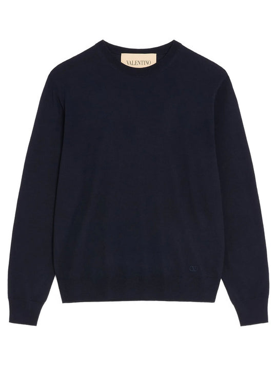 Valentino Wool Jumper With Vlogo Embroidery