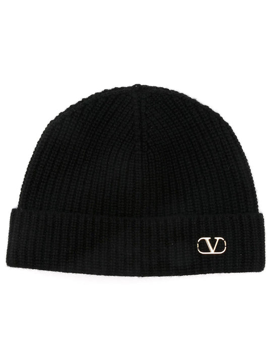 Beanie Knitted Vlogo Signature In Cashmere