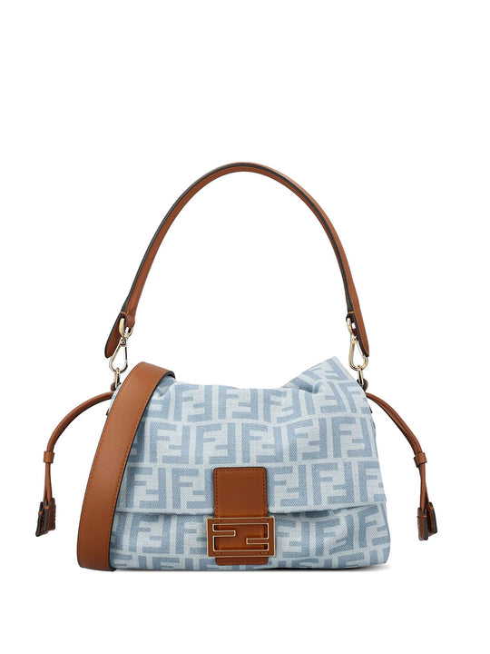 Mamma Baguette Medium Ff Denim Bag