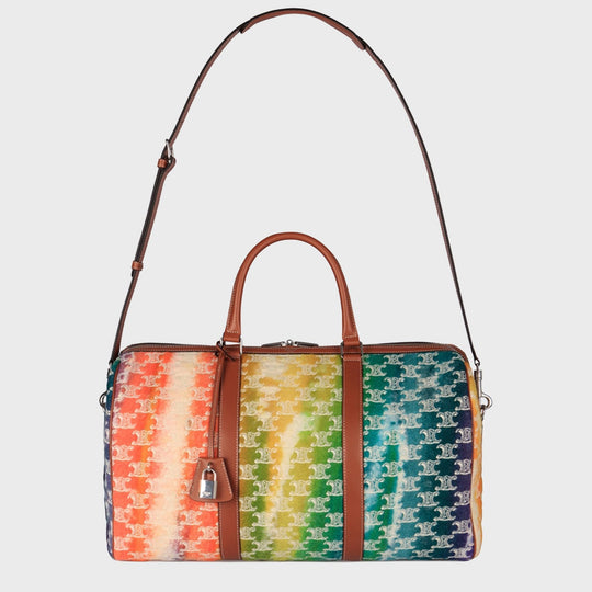 Medium Voyage Wool Shoulder Bag With Leather Trim