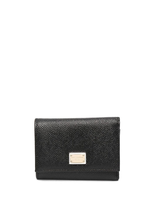 Dauphine Calfskin Wallet With Branded Tag