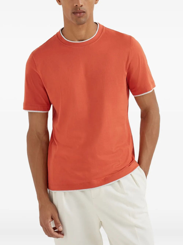 Brunello Cucinelli T-shirts - Yellow & Orange | 22c6f4c9d27f3e993b703e39dad7a0a55174af60