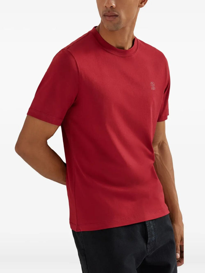 Brunello Cucinelli T-shirts - Red | 0833b1f7a7678ccbb7fc67bd05f24ae904b68ebc