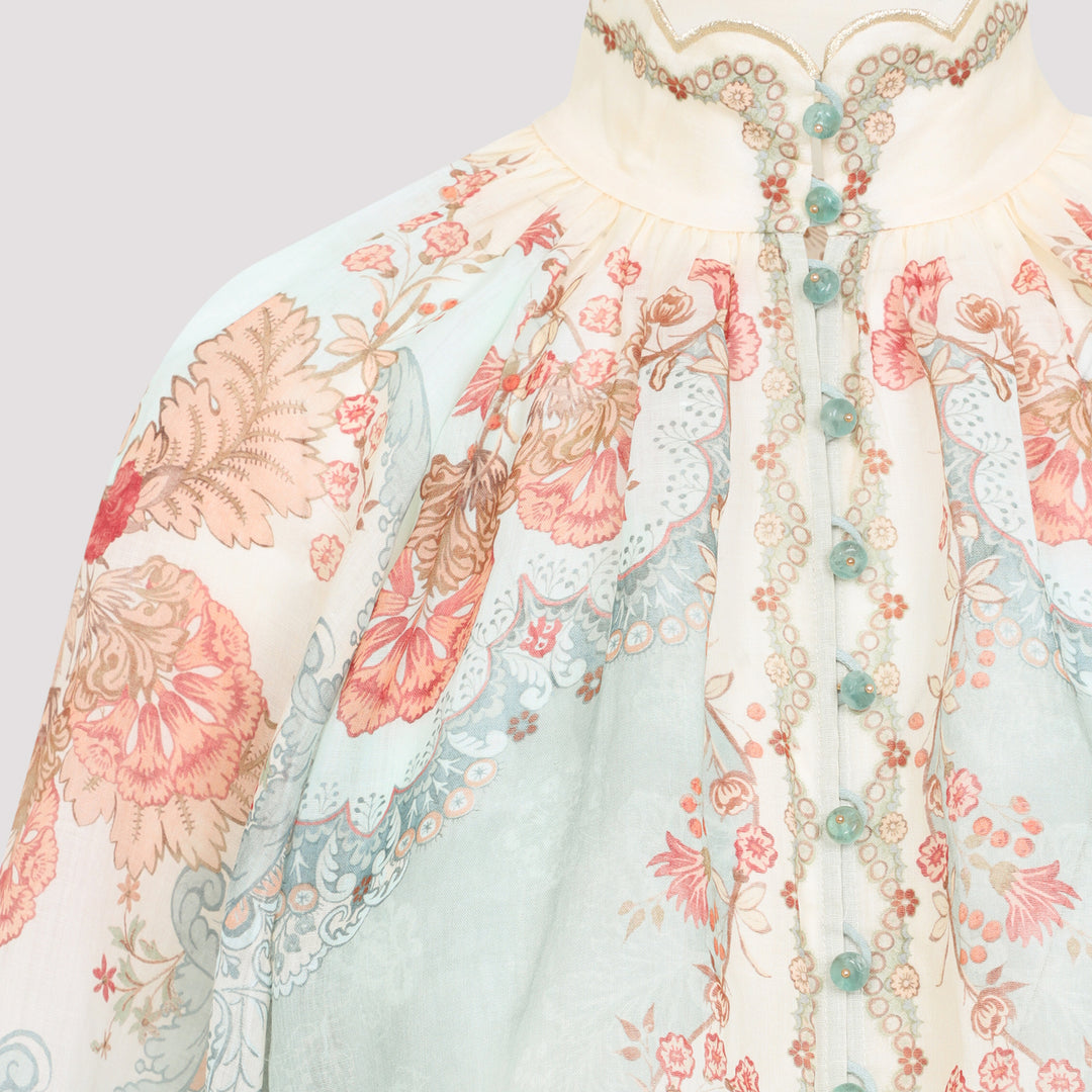 Zimmermann Blouse - Green | 4d157258bd75f0b9a4fc031ec47642cb54f2d949