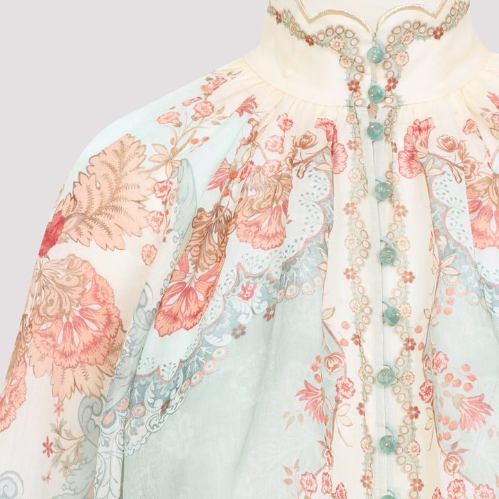 Zimmermann Blouse - Green | 4d157258bd75f0b9a4fc031ec47642cb54f2d949