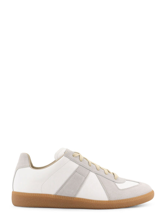 Replica Leather And Suede Low-Top Sneakers