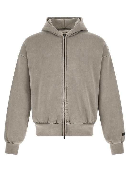 Classic Fleece Full Zip Sweatshirt Gray