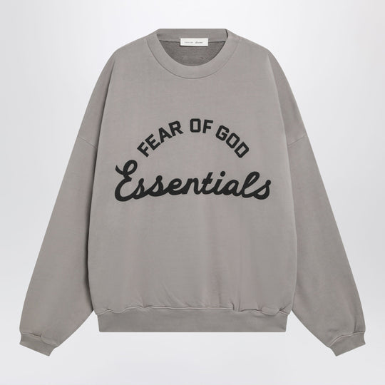 Faded Seal Cotton Fleece Crewneck Sweatshirt