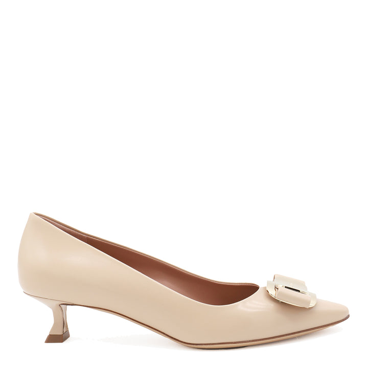 Ferragamo With Heel - Nude | 5c11e691dbcfa058357bb7403941985816863c9d