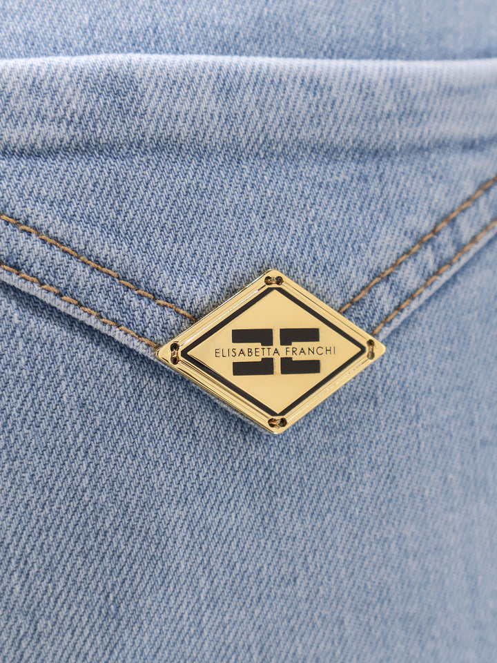 Elisabetta Franchi Jeans - Blue and green | d13213699ed6840a51b8f26cc3826ade282dbe9f