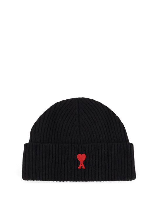 Virgin Wool Hat With Embroidered Logo On The Front