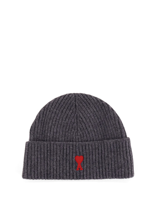 Virgin Wool Hat With Embroidered Logo On The Front