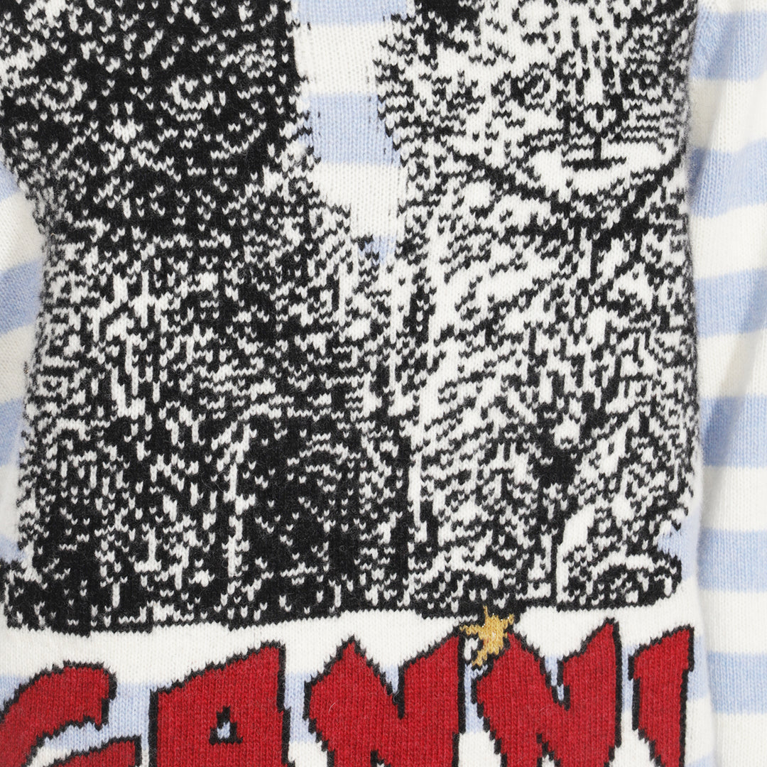 Ganni Sweaters - ILLUSION BLUE | 9f316382a8113b0d05c1c68272e82768f847436a