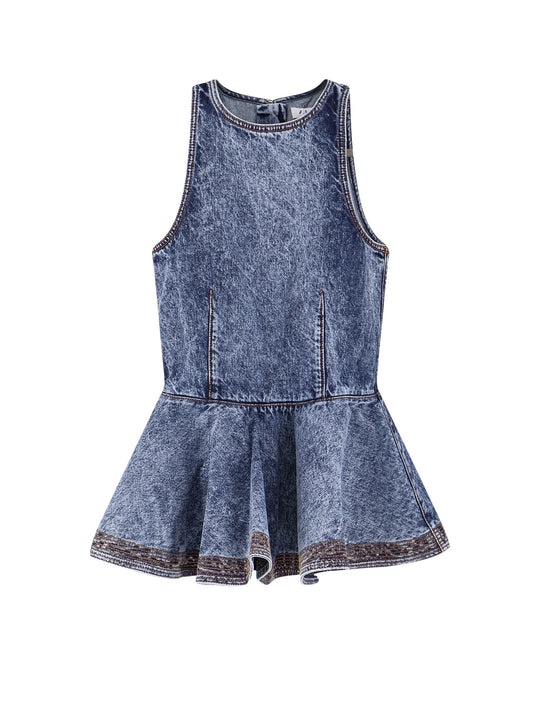 Peplum Denim Top