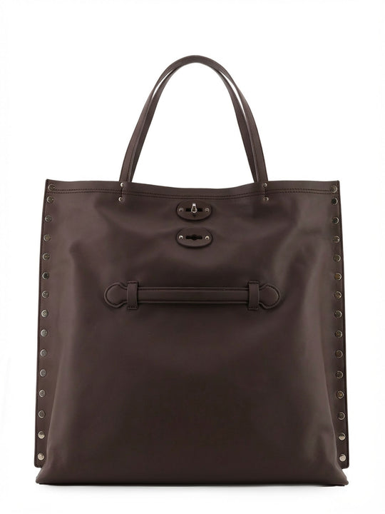 A Spasso Leather Shopping Bag