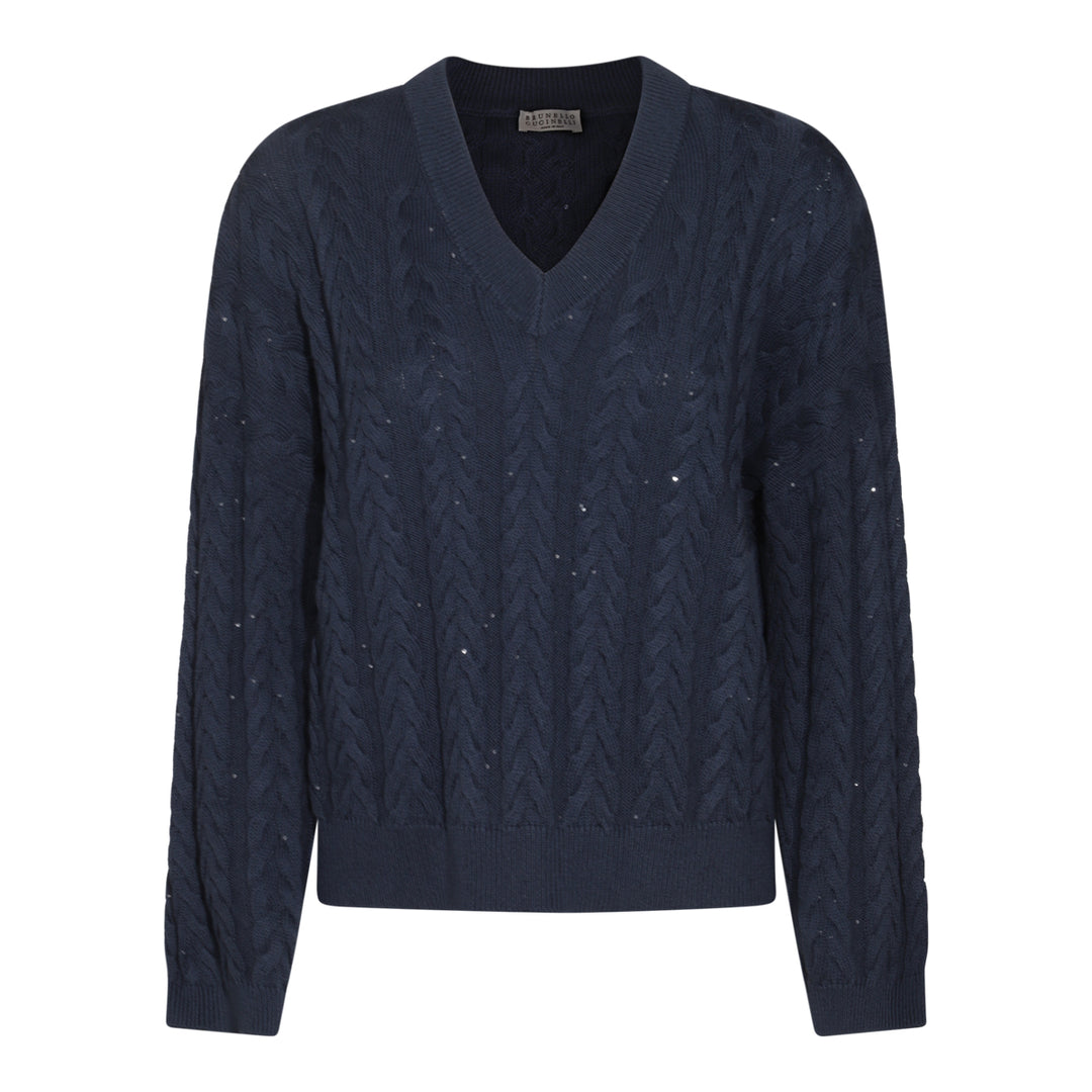 Brunello Cucinelli Sweaters - BLUE COLORATO | 149cd926a1266246be41d52d608b14774b6d6fb0