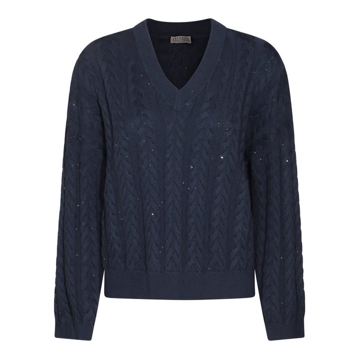 Brunello Cucinelli Sweaters - BLUE COLORATO | 149cd926a1266246be41d52d608b14774b6d6fb0