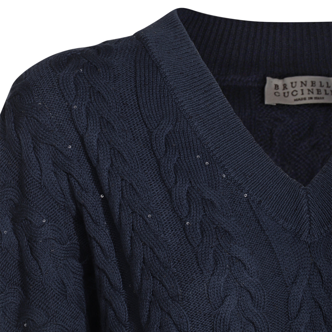 Brunello Cucinelli Sweaters - BLUE COLORATO | f63716e03b5c1de5dc7c81f41320854ec503a009