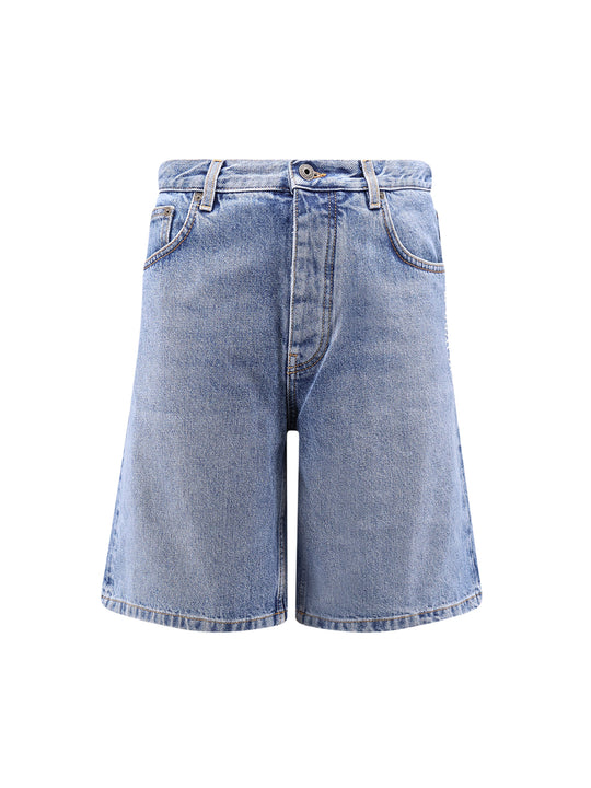 Half Arrow Denim Shorts