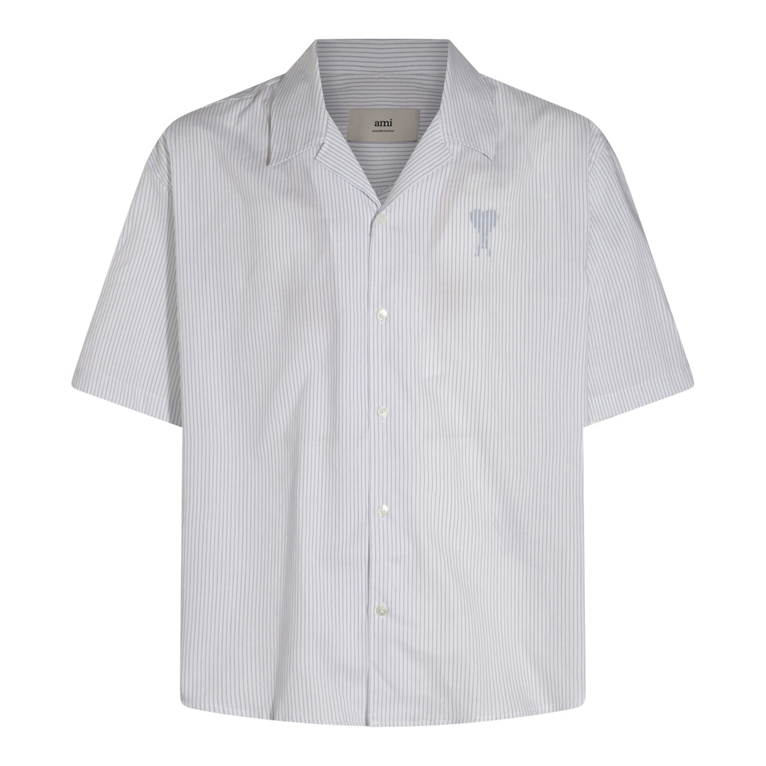 Ami Paris Shirts - WHITE/BLUE NOTE | 20752f5238ece25685b4a6558550aba178b11d3d