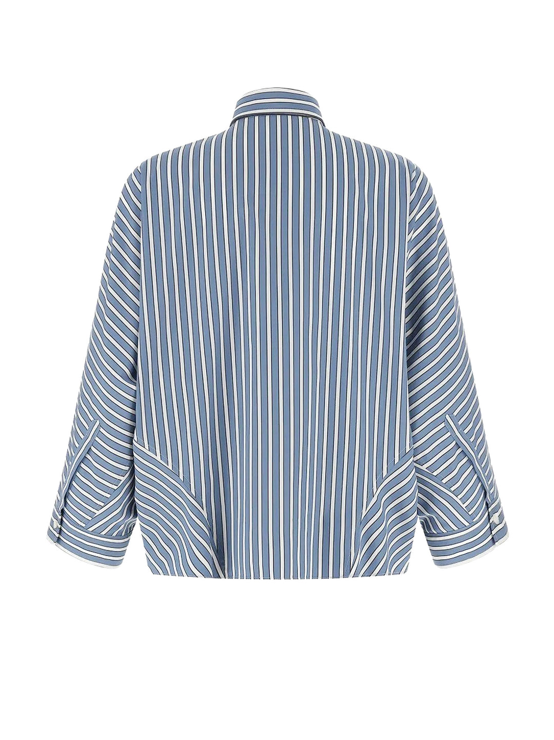 Brunello Cucinelli Shirts - LIGHT BLUE/BROWN STRIPE/WHI | 28579107cf599dd1de98196b921ae0684294f84b