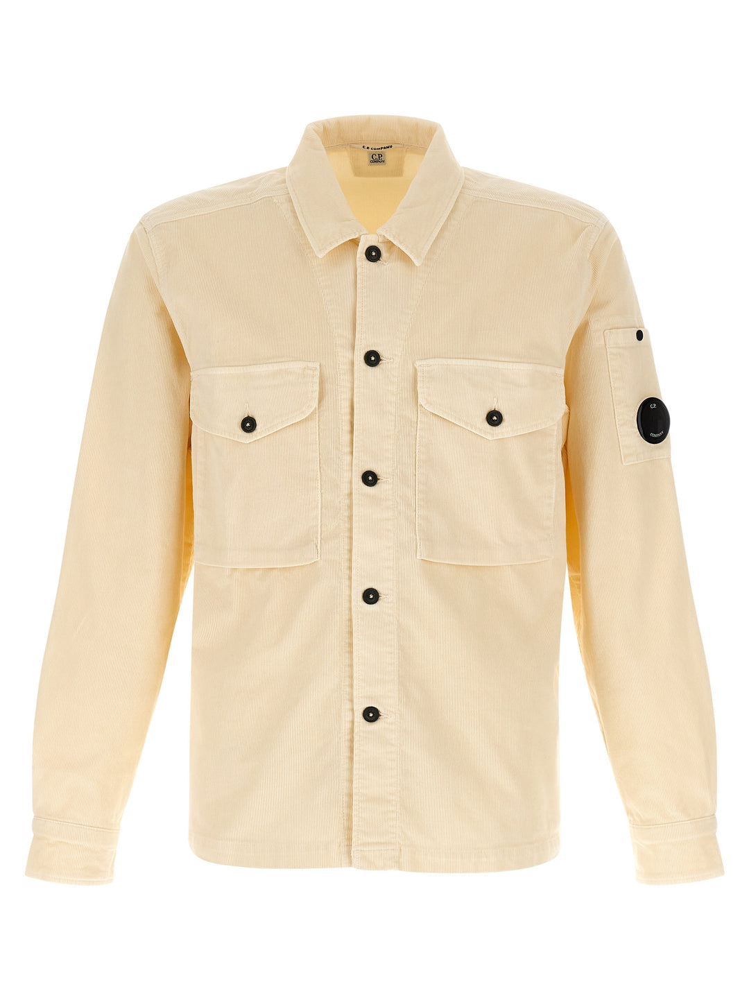C.P. Company Ribbed Velvet Overshirt Shirt and Blouse - Beige | c8ef5db2421becc3c55014e83cefcc4afa1c9086