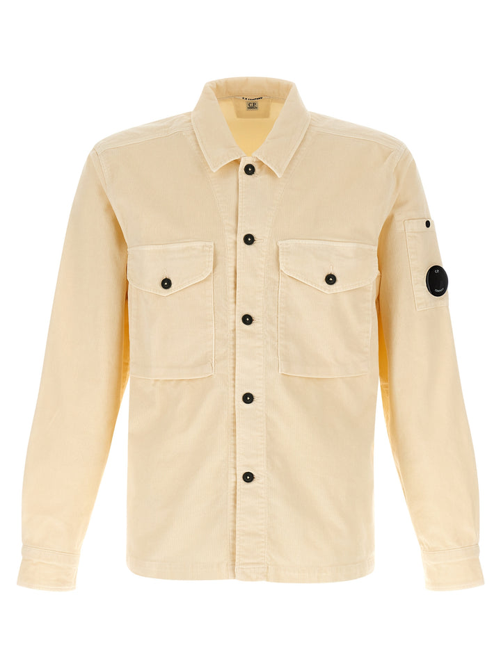 C.P. Company Ribbed Velvet Overshirt Shirt and Blouse - Beige | c8ef5db2421becc3c55014e83cefcc4afa1c9086