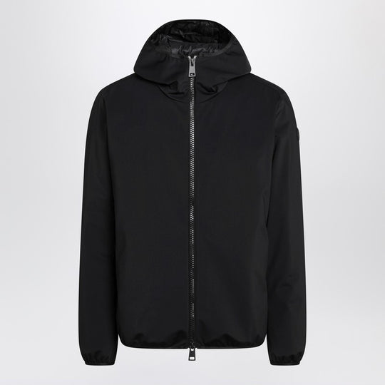 Batisse Short Padded Jacket With Hood In Black