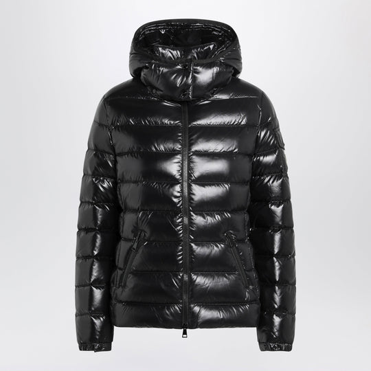 Black Bady Down Jacket In Nylon Laqué