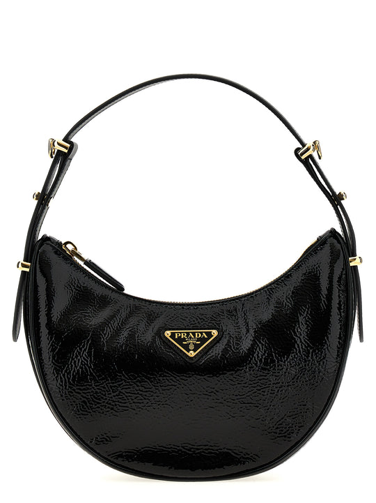 Prada Arqué Shoulder Bags Black