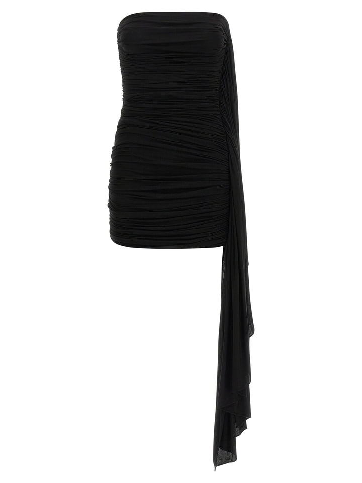 Alexander Wang Asymmetrical Draped Dress Dresses - Black | 279e3f4a08a85edc7444f8c8ea2861b732f13a3e