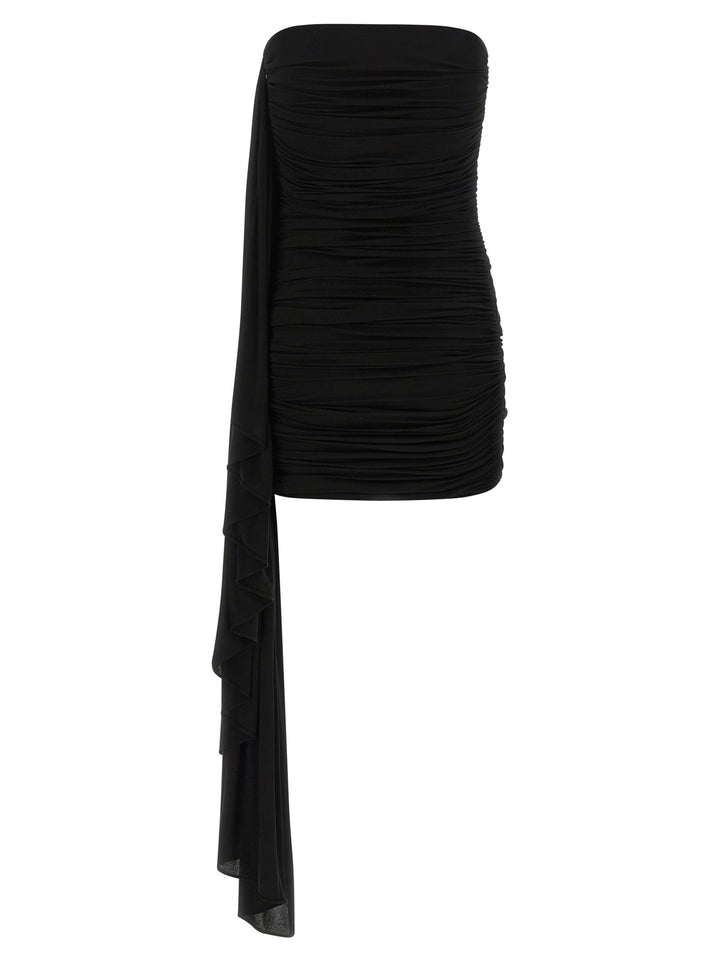 Alexander Wang Asymmetrical Draped Dress Dresses - Black | 2a457520bcbafa1100df0d0d2087bb0595d8325b