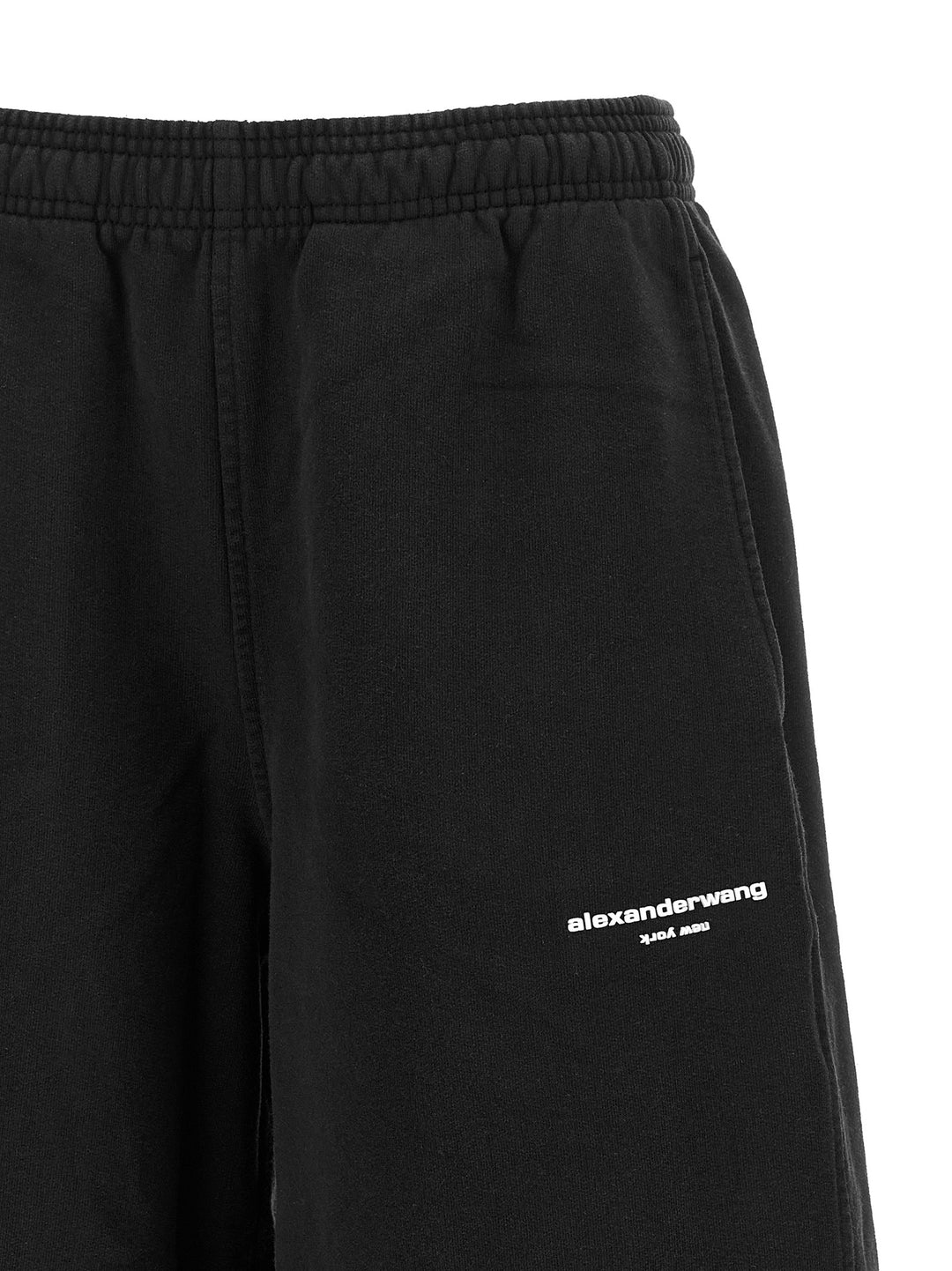 Alexander Wang Logo Fleece Pants - Black | 05a86b58b3d0e6cda2333a95192c3e608ac74296