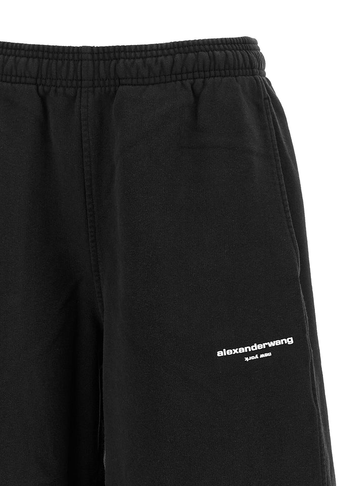 Alexander Wang Logo Fleece Pants - Black | 05a86b58b3d0e6cda2333a95192c3e608ac74296