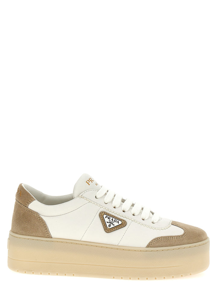 Prada Downtown Bold Sneakers - Beige | 654c80df523a1d60af67355b24a28a99f2c89996