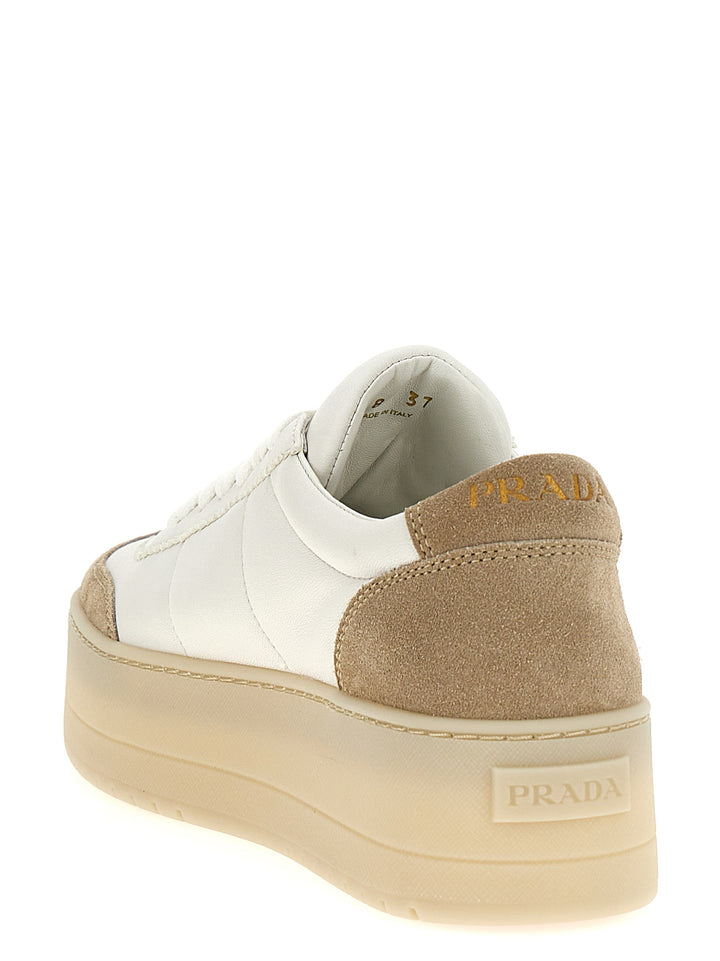 Prada Downtown Bold Sneakers - Beige | b3dbe085238bef65e85c2fae6e8bcd2e58b75513