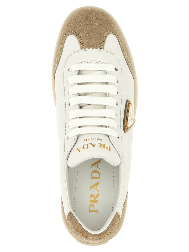Prada Downtown Bold Sneakers - Beige | 7e0cc44652027d960ee964b10c542da3faa64849