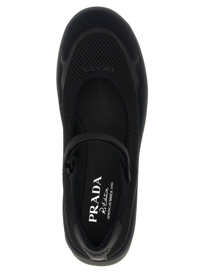 Prada Mesh Ballet Flats Flat shoes - Black | 4fe8c1f600a78ffb0b5ef5b74202db65794ad495