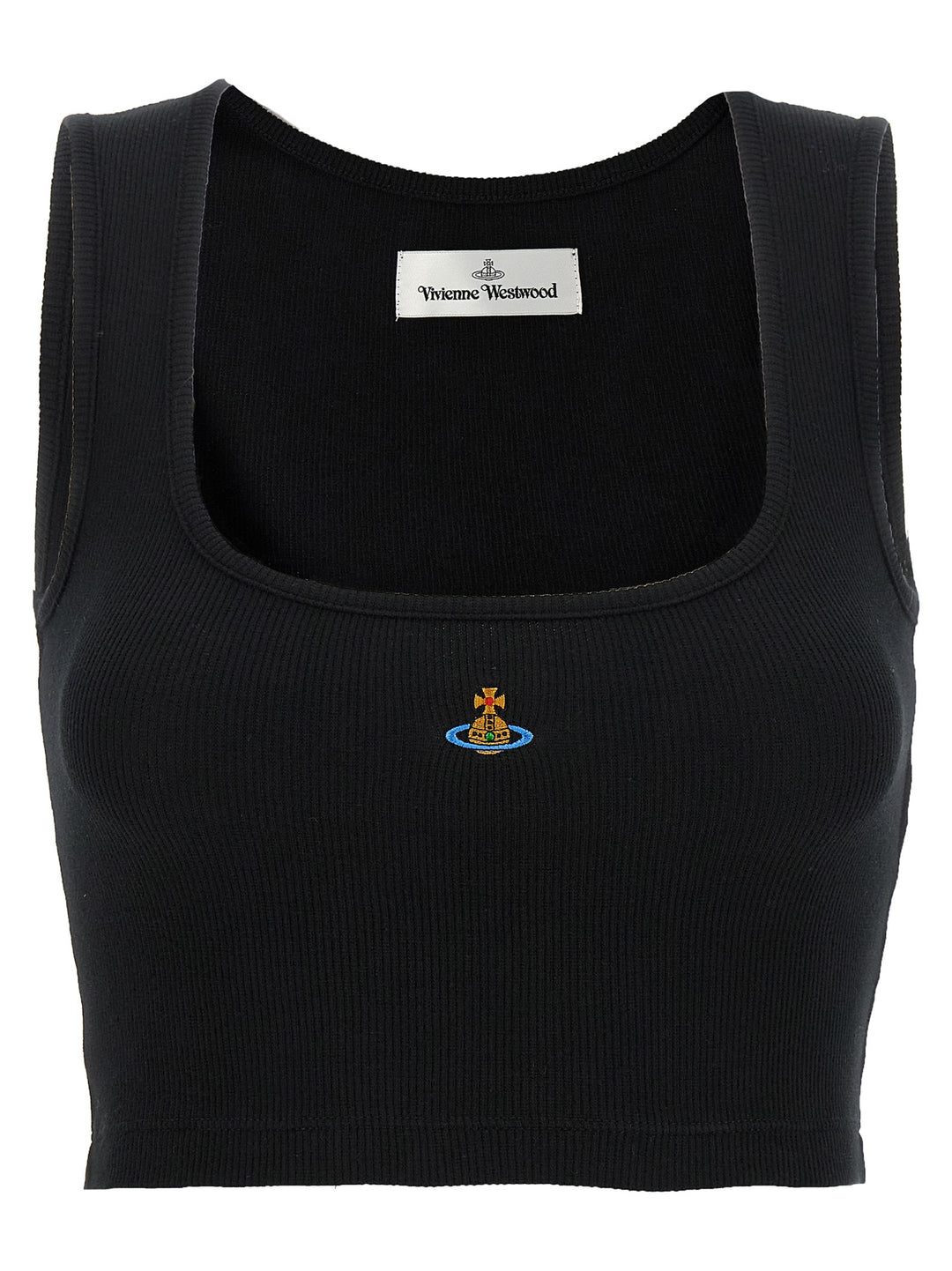 Vivienne Westwood Cropped Rib Tops - Black | 3b3c6742c380b045794eb7ea4a6e74878ab41996