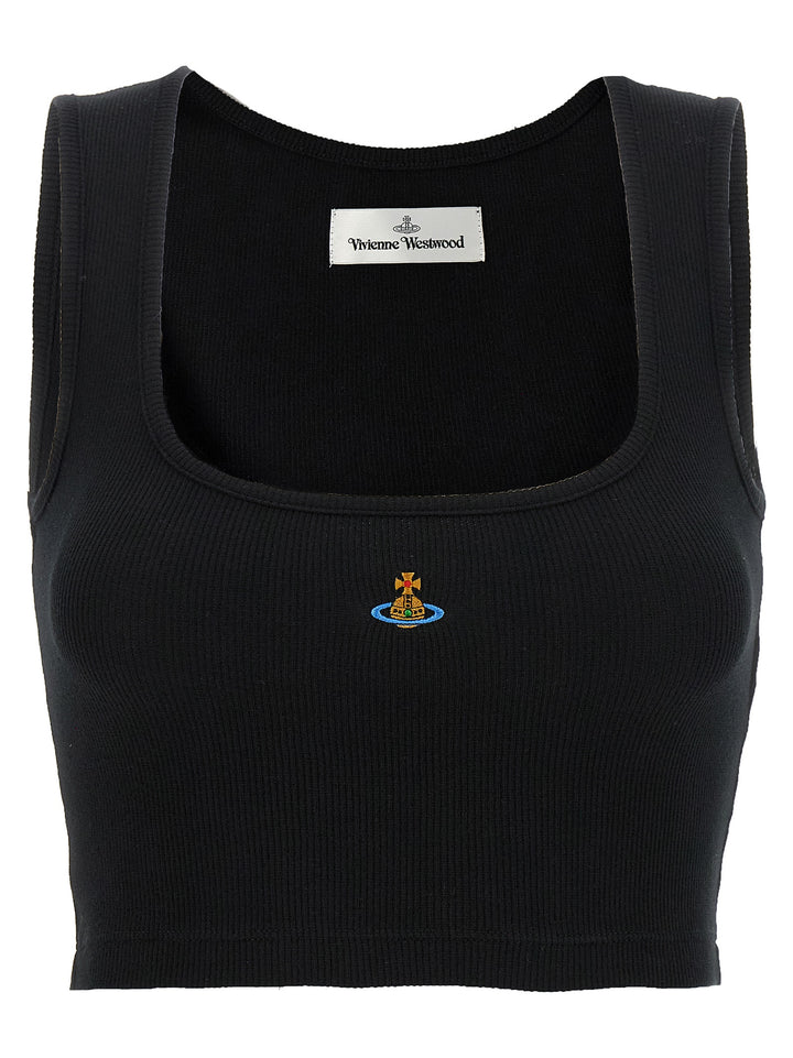 Vivienne Westwood Cropped Rib Tops - Black | 3b3c6742c380b045794eb7ea4a6e74878ab41996