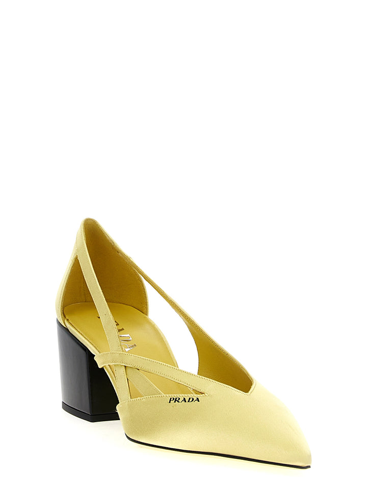 Prada Cut Out Pumps - Yellow | c08776c39396316e9a2d12aa403f4711cd98794f