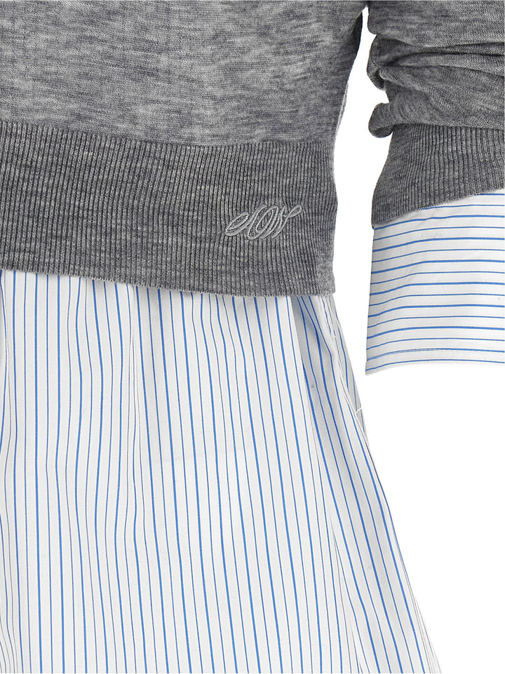 Alexander Wang Knitted Shirt Shirt and Blouse - Gray | d1d228bf303ef17aec34cfa3cc1384b7c85e1bb4